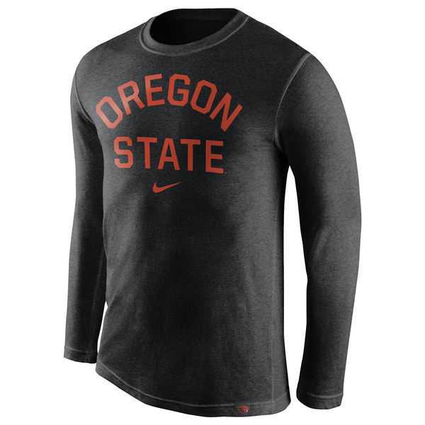 Oregon State Beavers Nike Conviction Long Sleeve Tri-Blend WEM T-Shirt - Heather Black,We sell and wholesale Oregon State Beavers Nike Conviction Long Sleeve Tri-Blend WEM T-Shirt - Heather Black on line form chian!